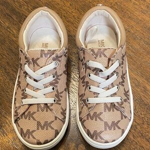Michael Kors Kids' Beige and Brown Logo Sneakers